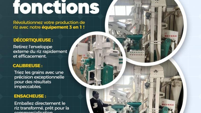Revolutionize Your Rice Production with Our 3-in-1 Machine! 🌾⚙️